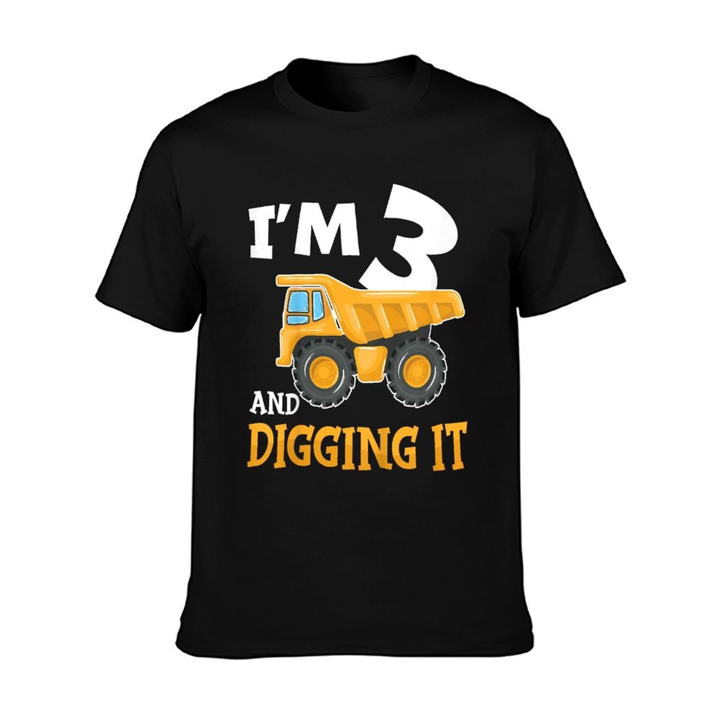 Three 3yr 3rd Birthday Construction Boy 3 Years Old T-Shirt