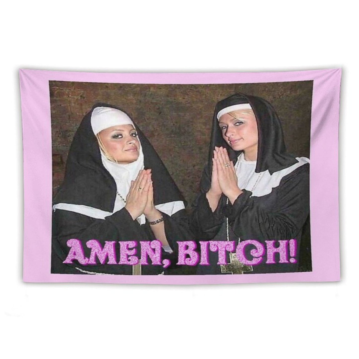Paris Hilton And Nicole Richie Nuns Tapestry