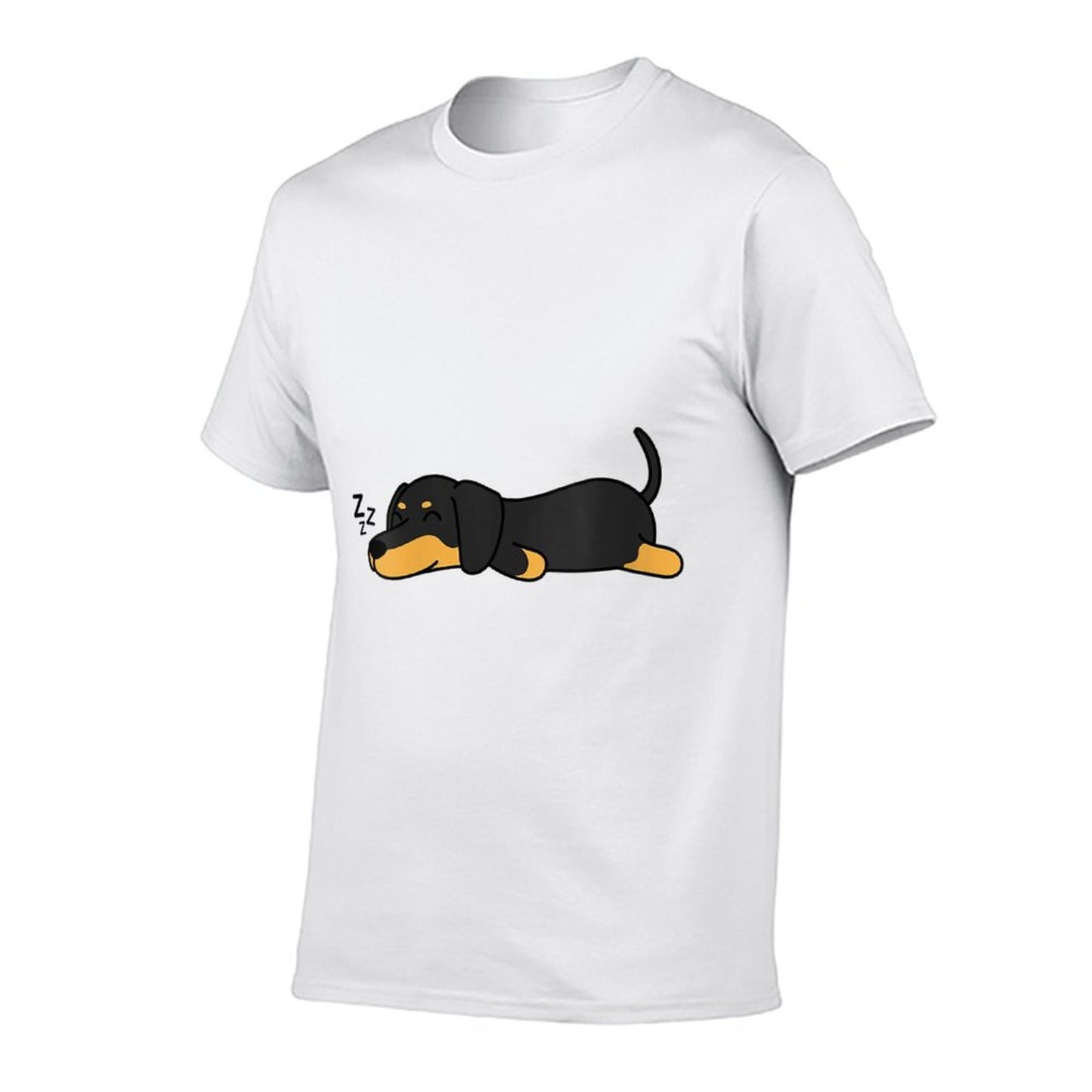 Womens Cute Nope Sleeping Dachshund Cool Nap Funny Wiener Dog Lover Stretchy T-Shirt