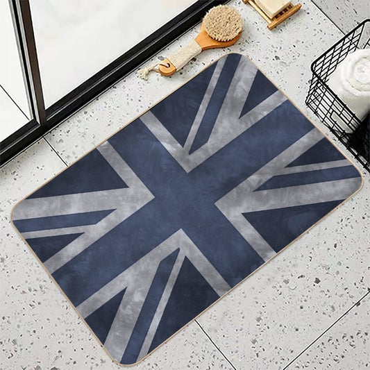 Blue Distressed Union Jack Bath Mat
