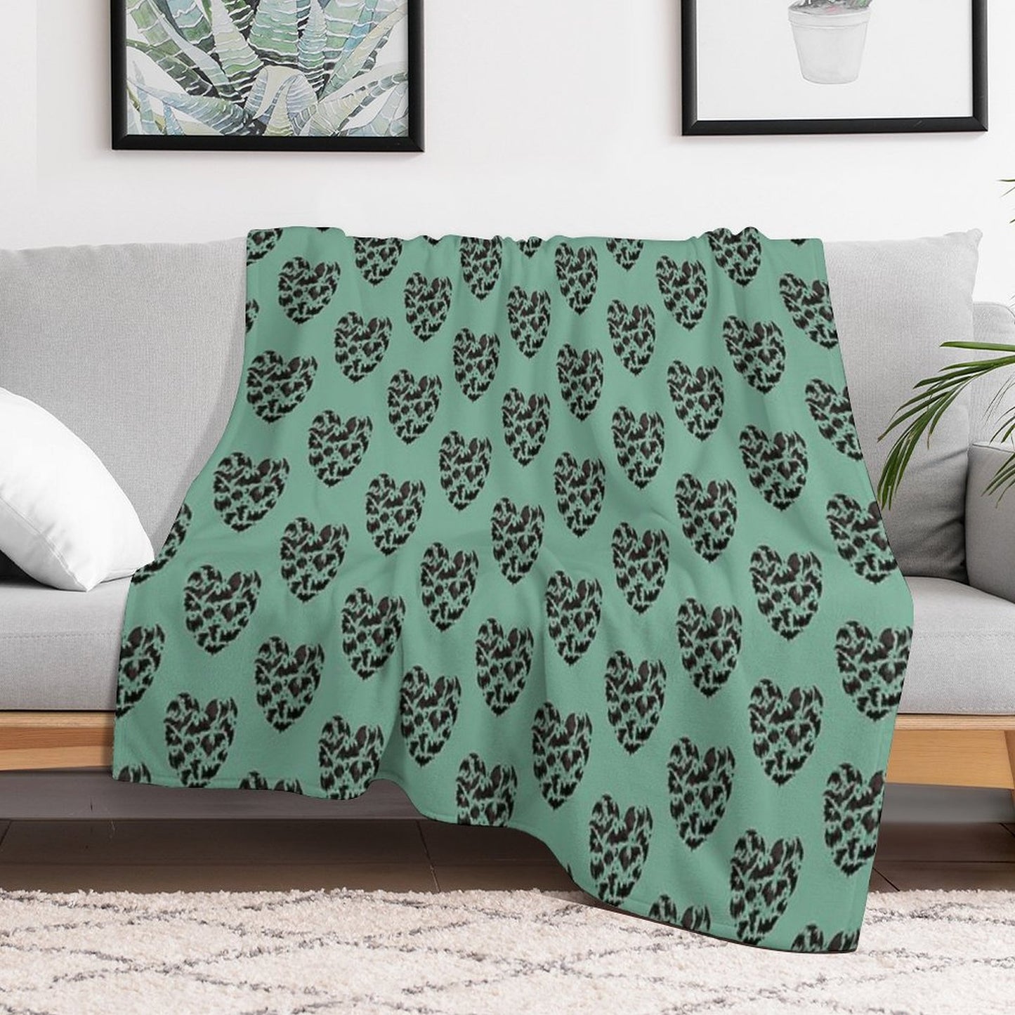 Bat Heart Throw Blanket