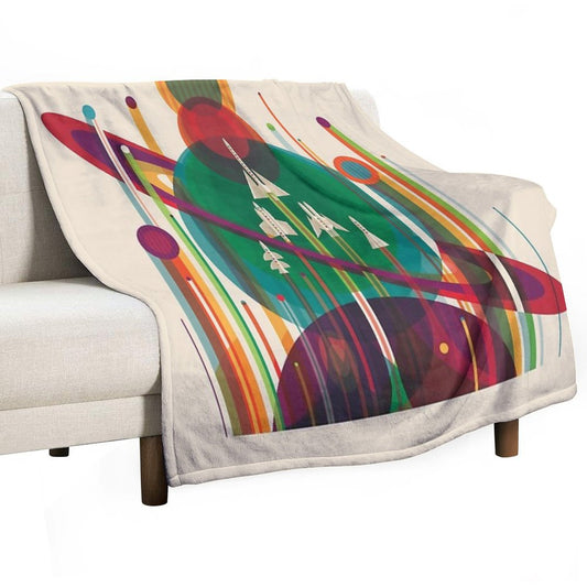 NASA JPL Space Tourism A Once in A Lifetime Getaway Throw Blanket