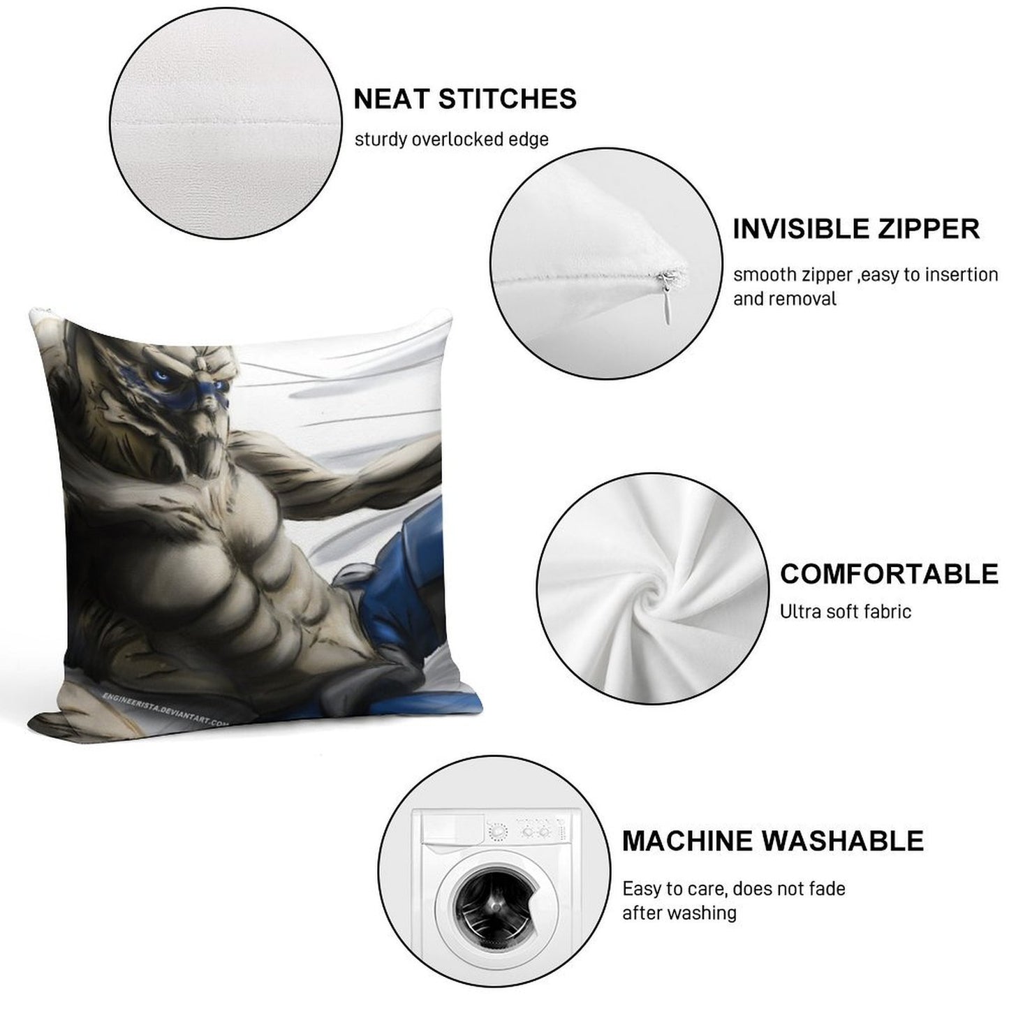 The Best Space Boyfriend -- Garrus Soft Ultra-Soft Texture Throw Pillow