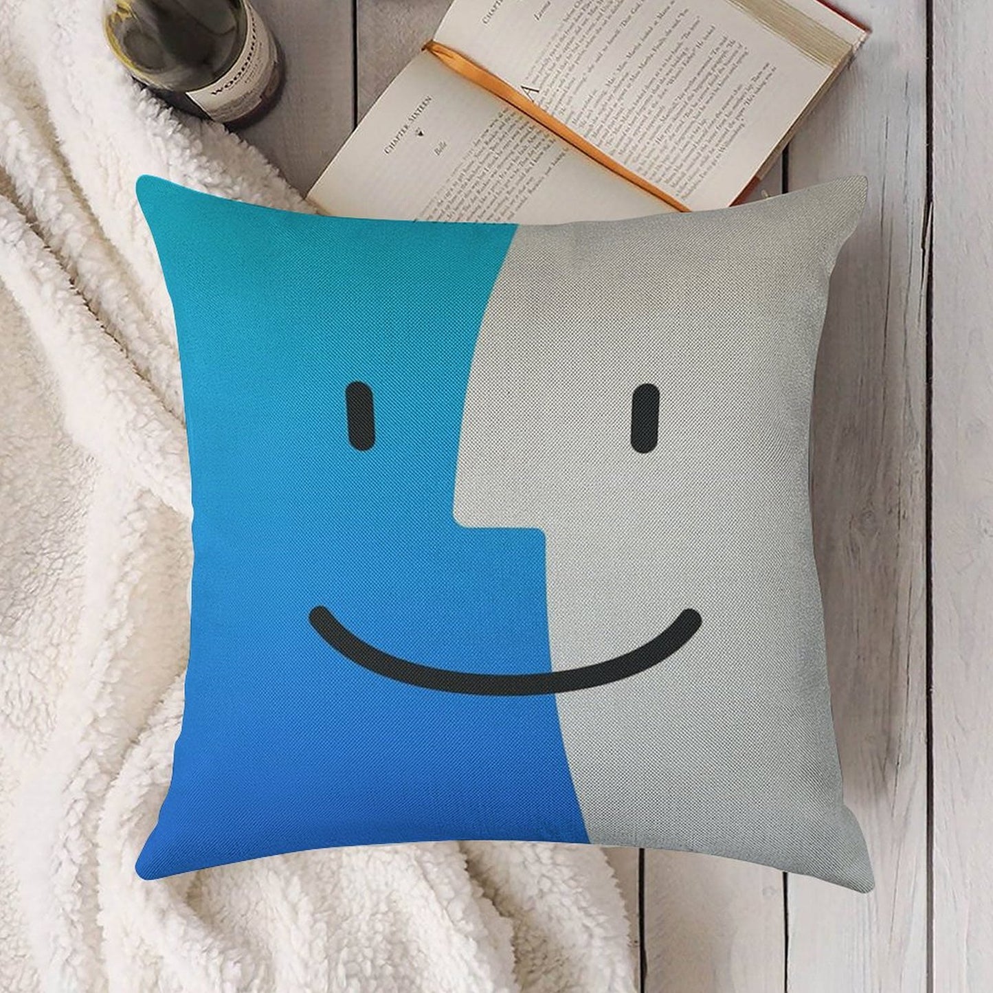 Finder Linen Throw Pillow Cover