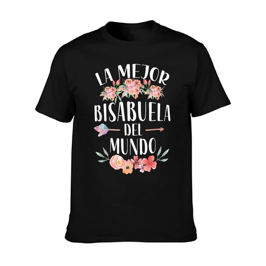 La Mejor Bisabuela Del Mundo Spanish Great Grandma Floral T-Shirt