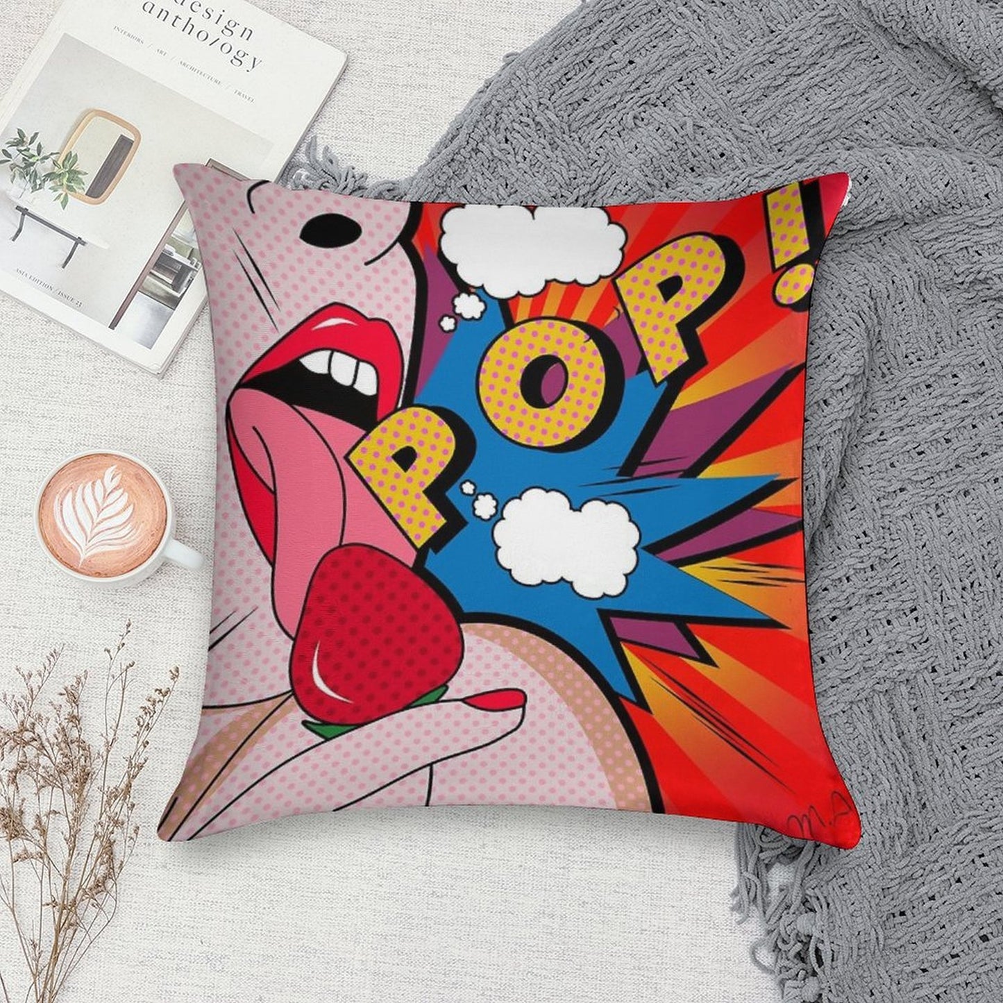 Pop Art Soft Warmth Comfort Throw Pillow