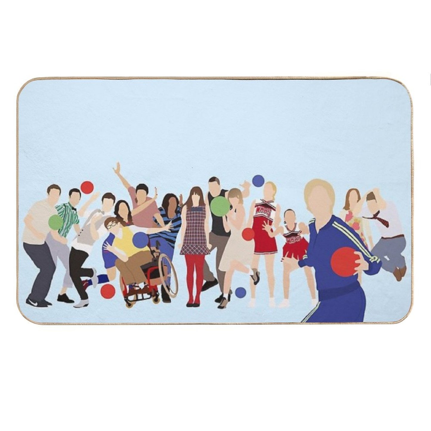 Glee Characters Bath Mat