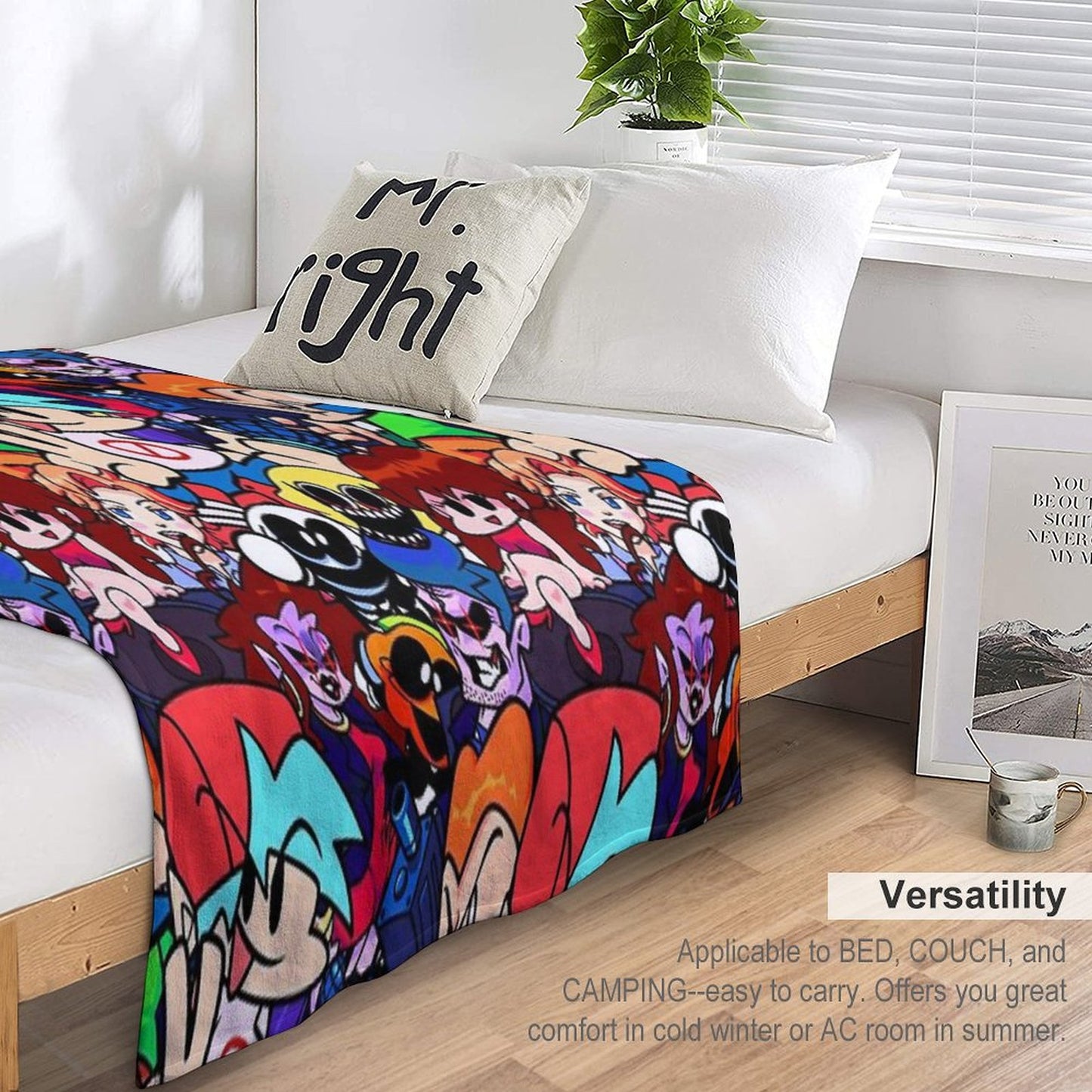 Friday Night Funkin Collage Throw Blanket