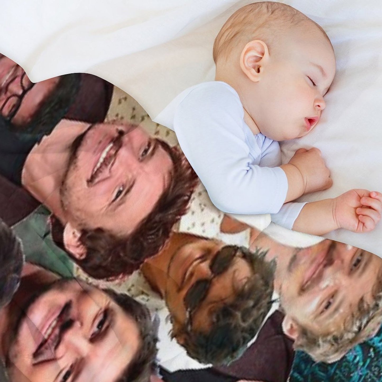 Pedro Pascal Photo Collage Throw Blanket