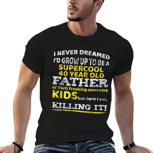 Funny 40th Birthday Gift for Father Dad from Kids Forty Year T-Shirt