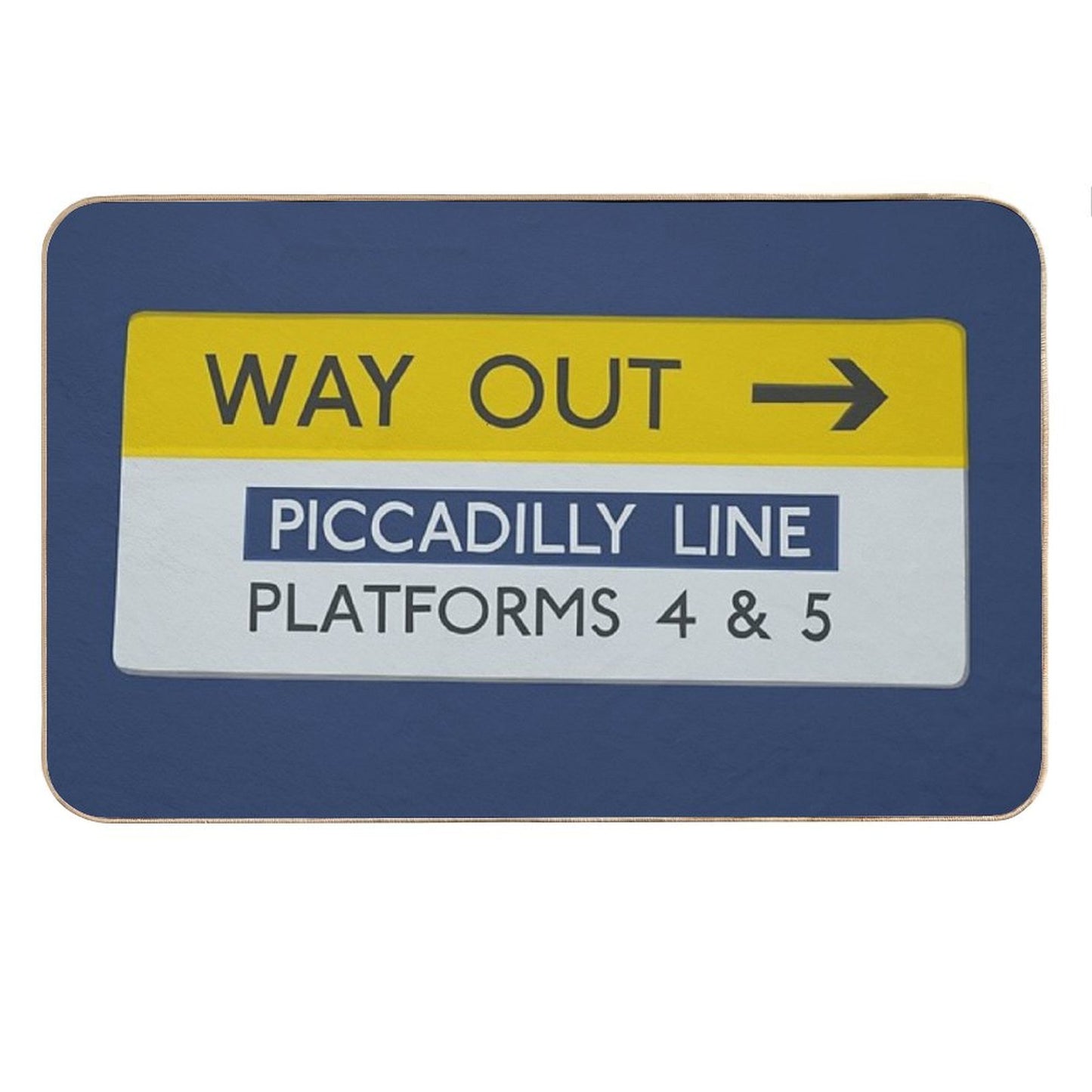 London Underground Way Out Sign (Picadilly Line) Bath Mat