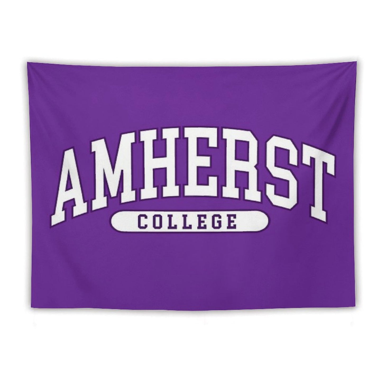 Amherst - College Font Curved Tapestry