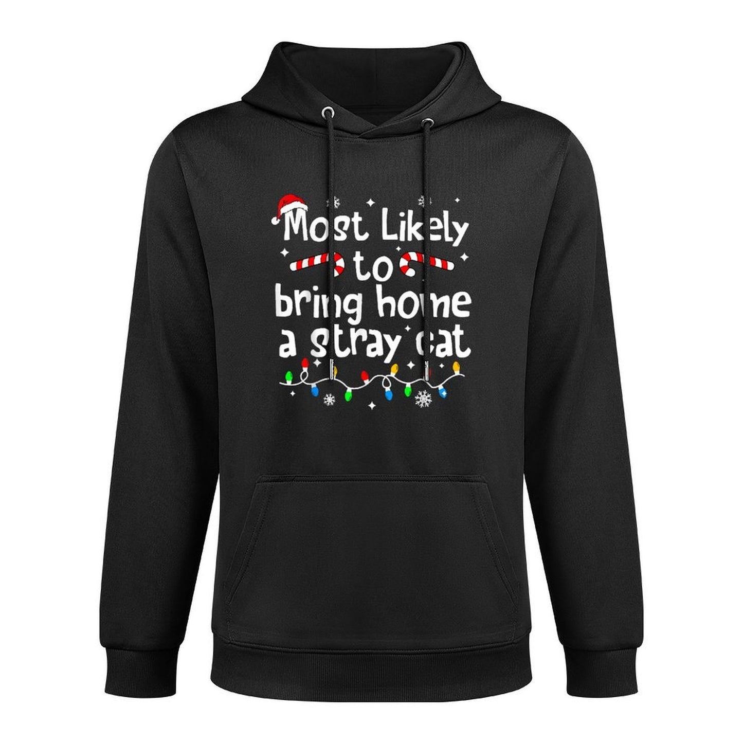 Most Likely to Bring Home A Stray Cat Christmas Matching Unisex Design Hoodie