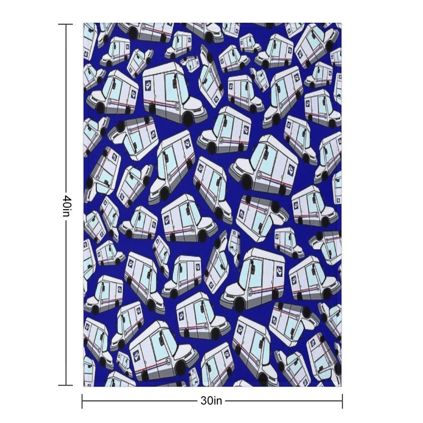 NGDV New Mail Truck Print Throw Blanket