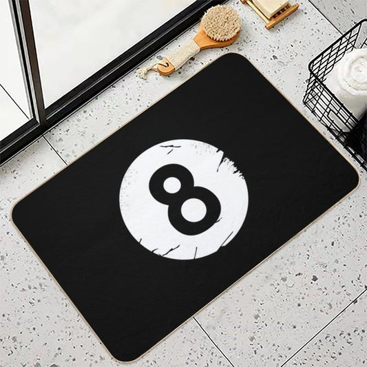 8 BALL BILLIARDS POOL EIGHT-BALL Bath Mat