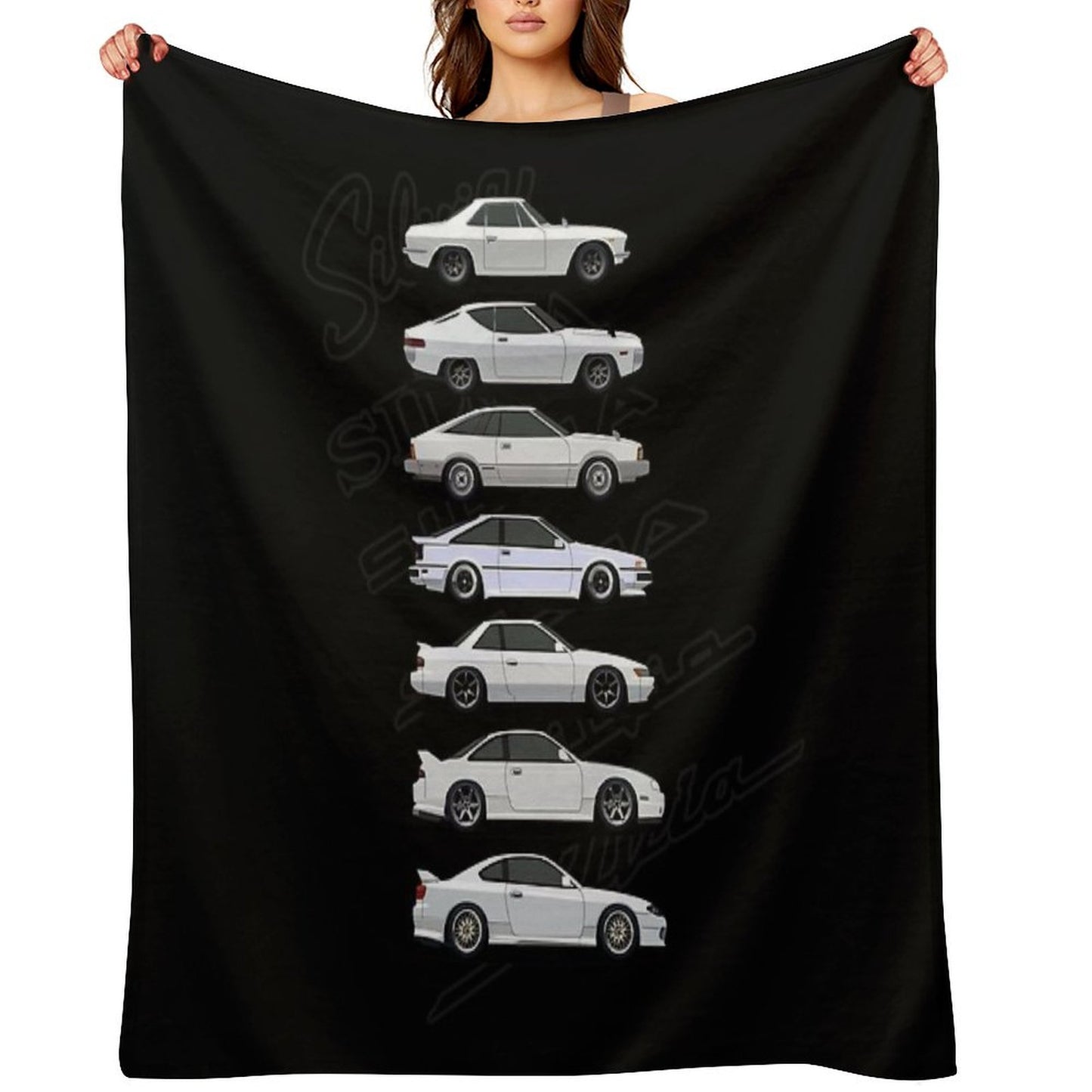 Nissan Silvia Generations Throw Blanket