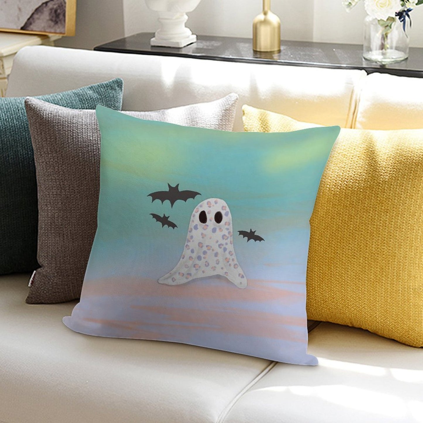 Cheetah Ghost Soft Home Decor Throw Pillow