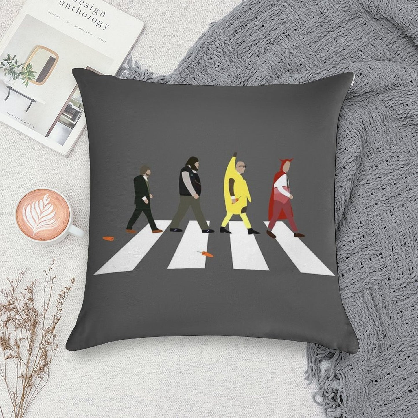 Bottom (Terror) Soft Reinforced Edging Throw Pillow