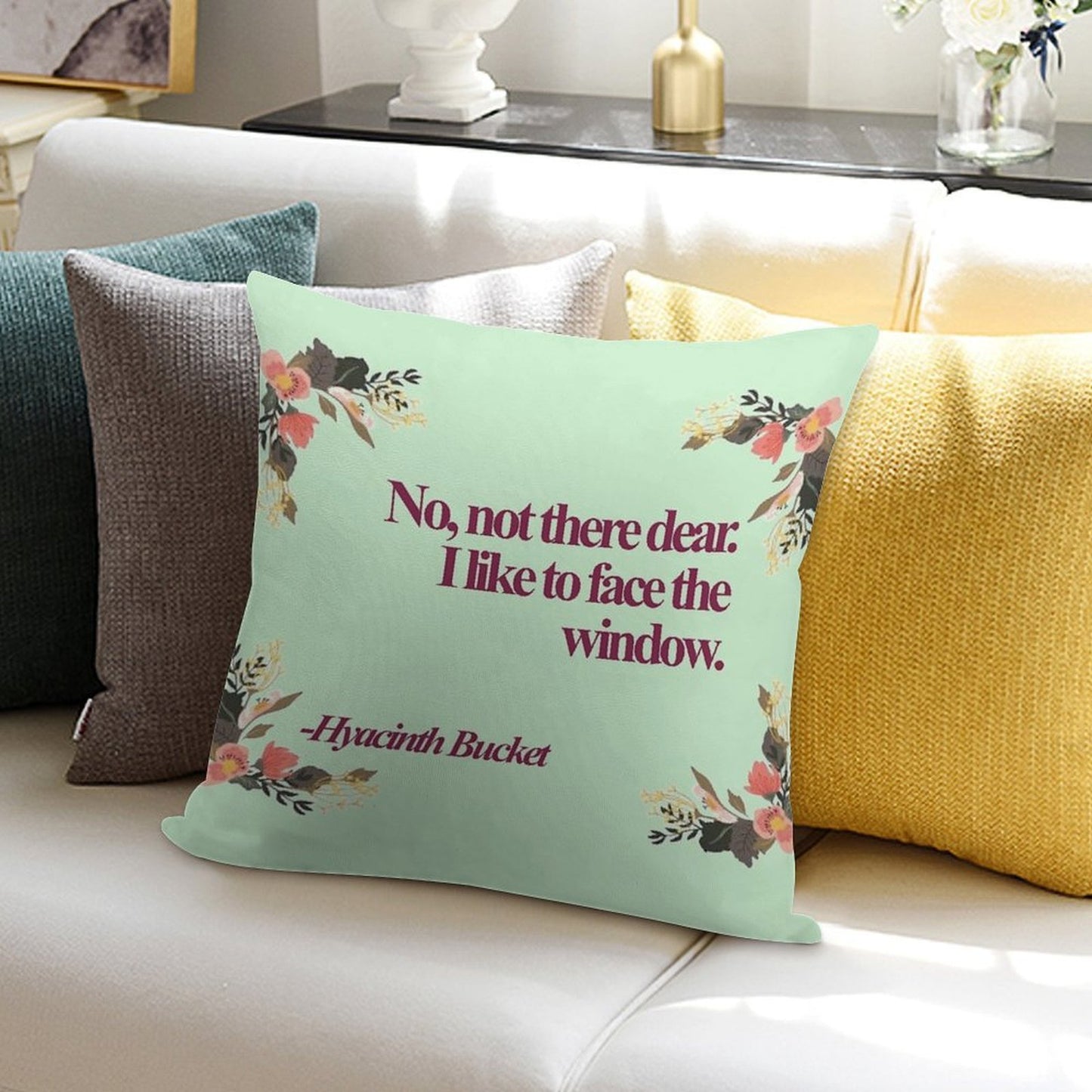Hyacinth Bucket Quotes Soft Easy Maintenance Throw Pillow