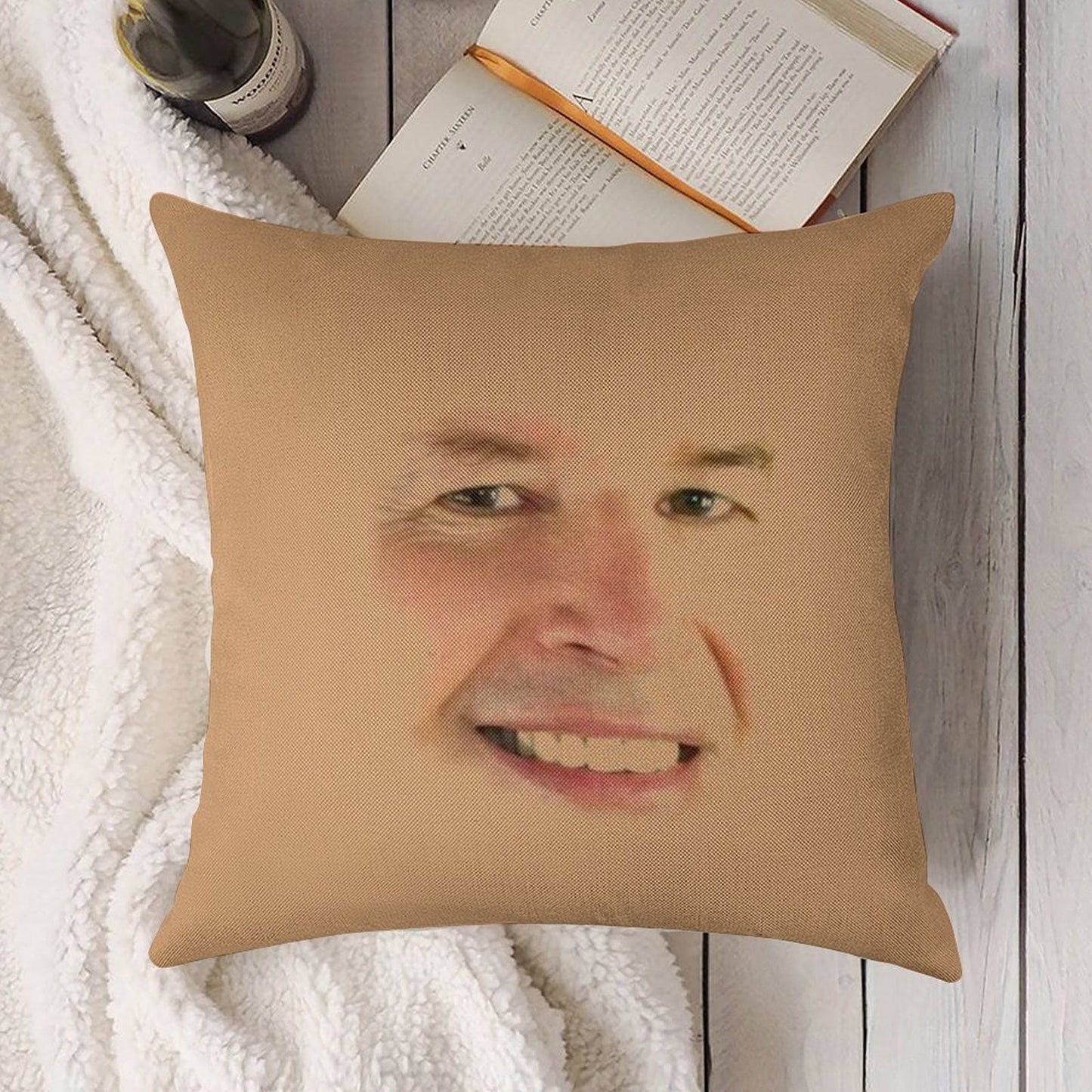 Neil Breen Linen Throw Pillow Cover
