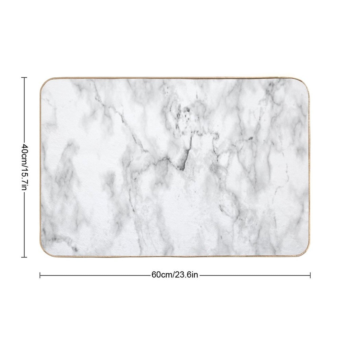 Carrara Marble Bath Mat