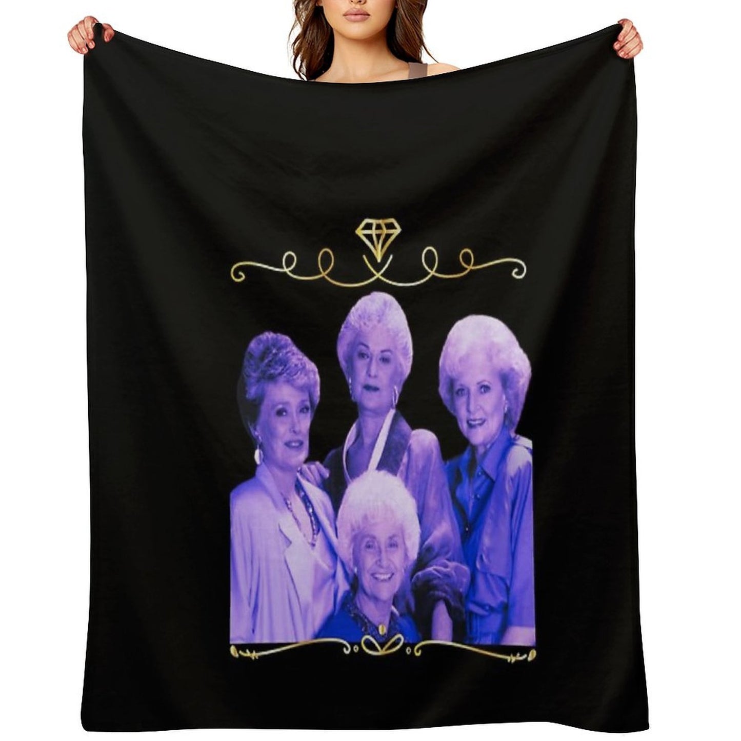 Stay Golden Girls Vintage Gift Throw Blanket
