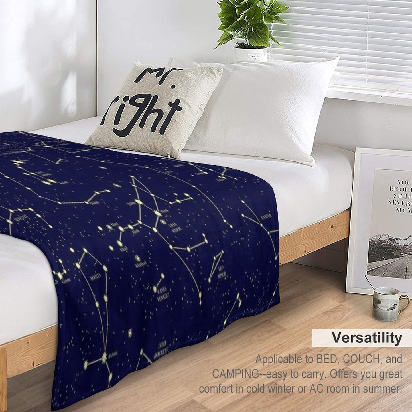 Constellation Astronomy Star Map Night Sky Throw Blanket