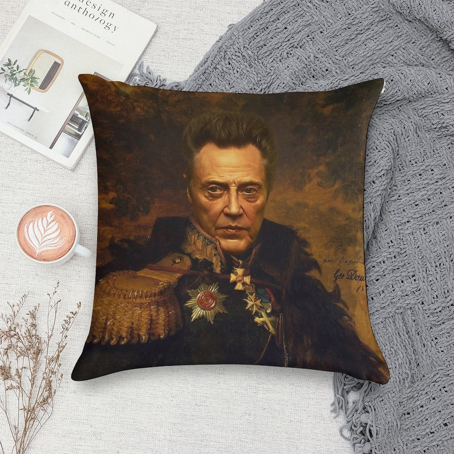 Christopher Walken - Replaceface Soft Fade-Resistant Throw Pillow