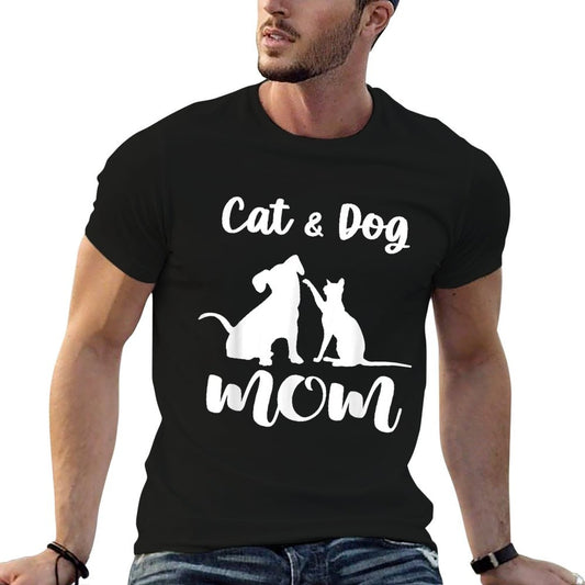 Cat And Dog Mom Shirt Pets Animals Lover Puppy for Women T-Shirt