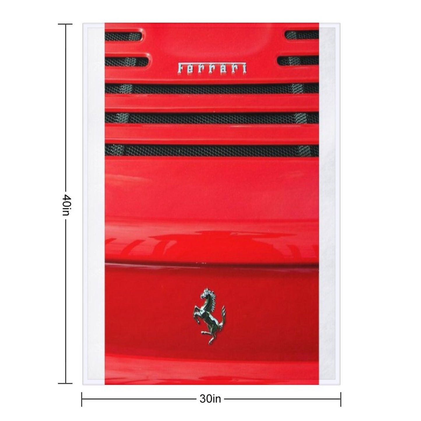 Ferrari Prancing Horse Throw Blanket