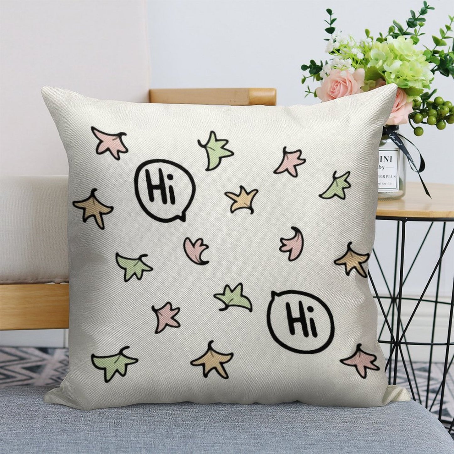 Heartstopper - Charlie And Nick - Hi Linen Throw Pillow Cover
