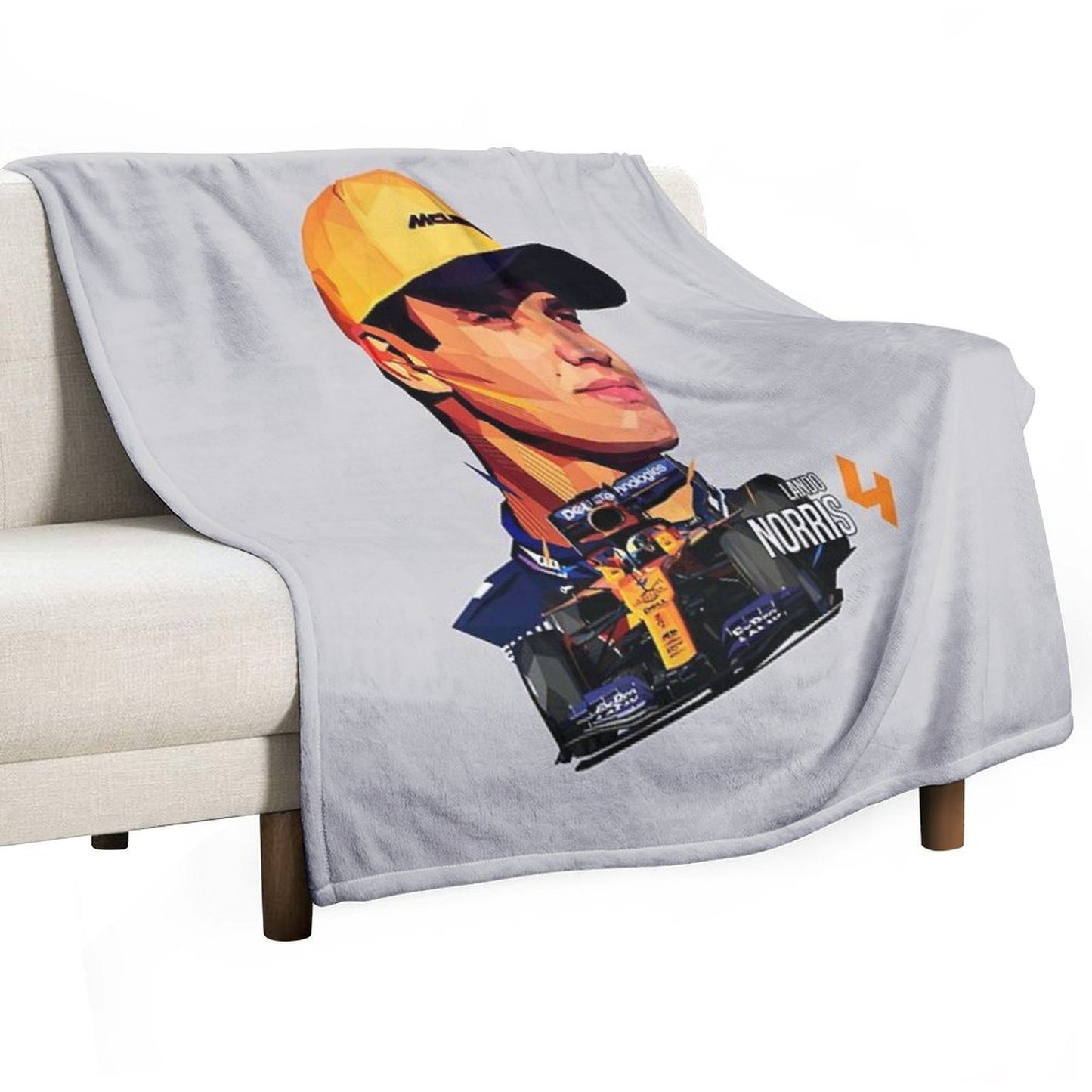 Lando Norris Low Poly V2 Throw Blanket
