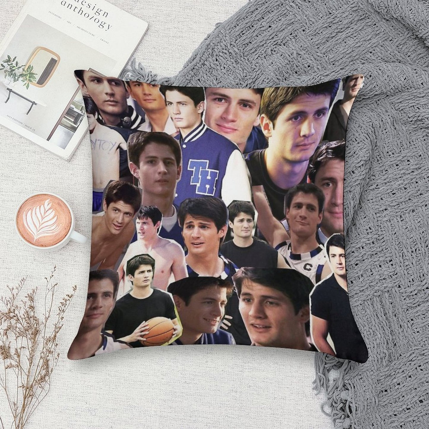 Nathan Scott Collage 2 Soft Easy Maintenance Throw Pillow