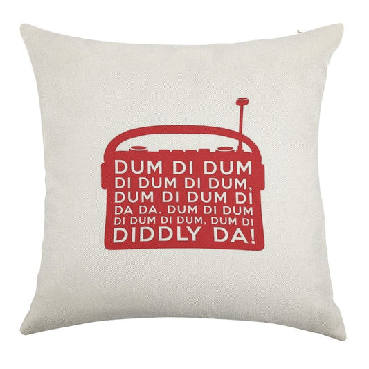 Archers Dum Di Dum Theme Tune Radio Linen Throw Pillow Cover
