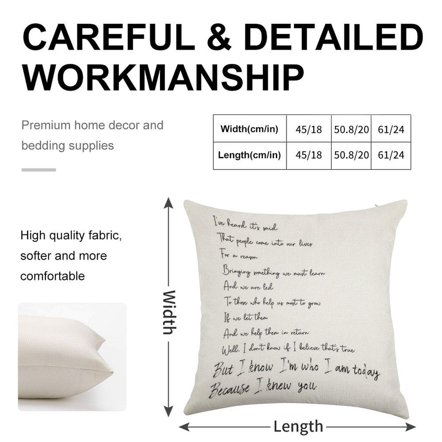 For Good - Wicked The Broadway Musical Linen Throw Pillow Cover