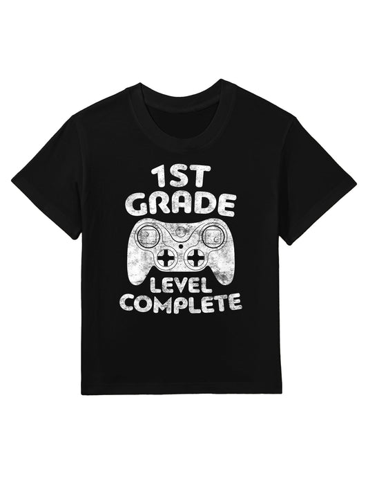 Kids 1st Grade Level Complete Video Gamer Boy Graduation Kids T-Shirt