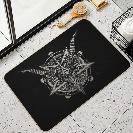 666 Baphomet Bath Mat