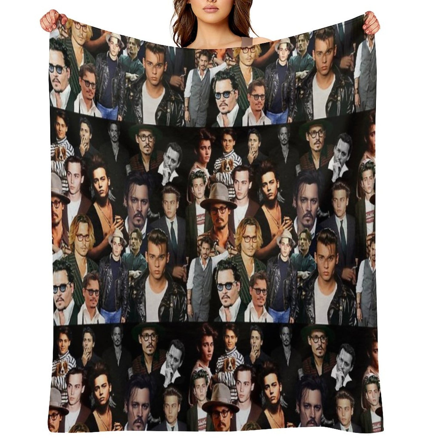 Johnny Depp Sexy Collage Throw Blanket
