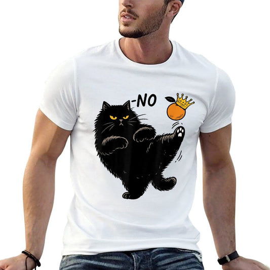 No Kings In America Black Cat Comfortable T-Shirt