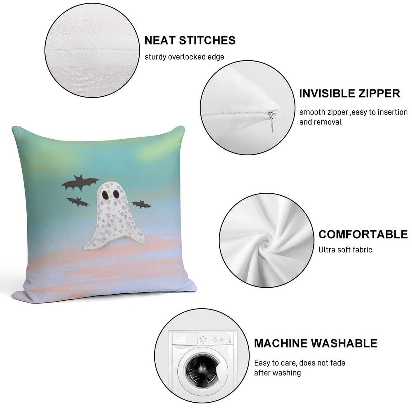 Cheetah Ghost Soft Home Decor Throw Pillow