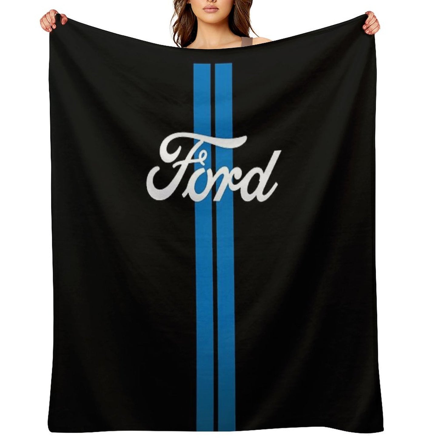Retro Ford Stripes Throw Blanket