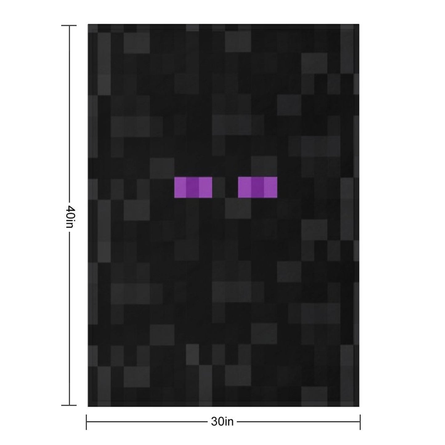 Enderman Pattern Throw Blanket