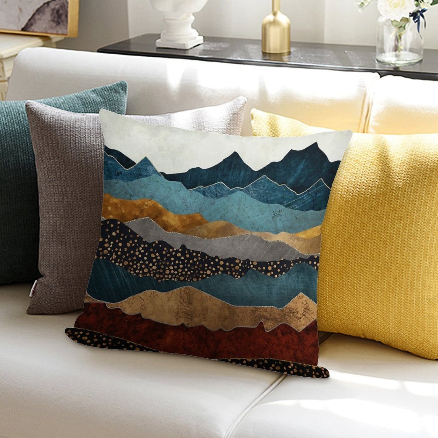 Amber Dusk Soft Washable Throw Pillow