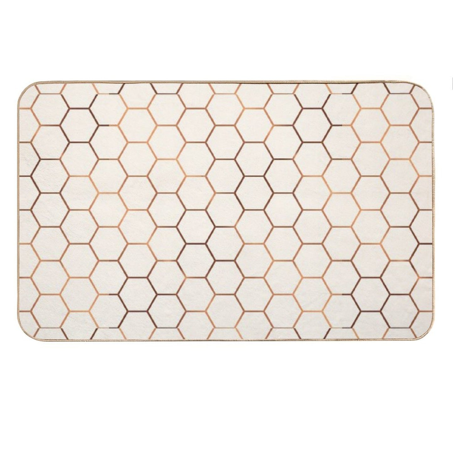 Rose Gold Copper Honeycomb Bath Mat