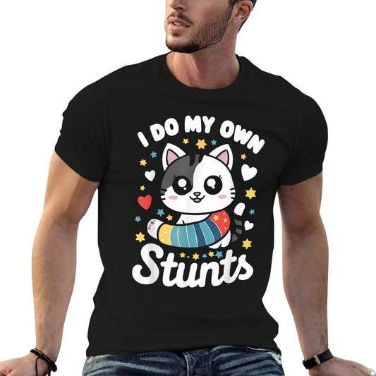 I Do My Own Stunts Broken Arm Cat Kids T-Shirt