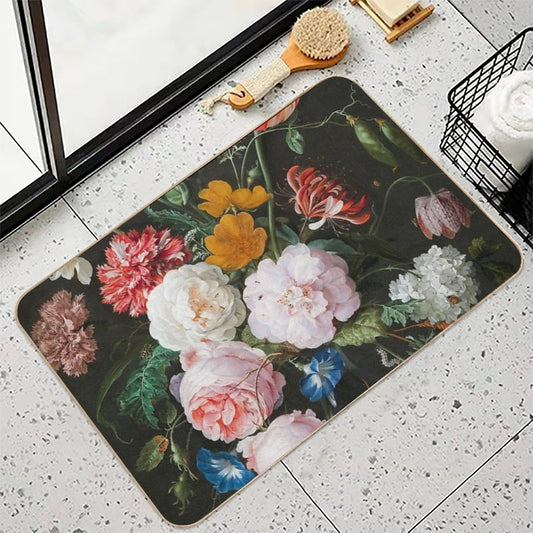 Dutch Golden Age Floral Painting Bath Mat