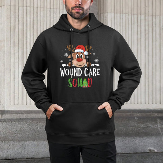 Cute Reindeer Christmas Wound Care Squad Stethoscope Nurse Unisex Design Hoodie