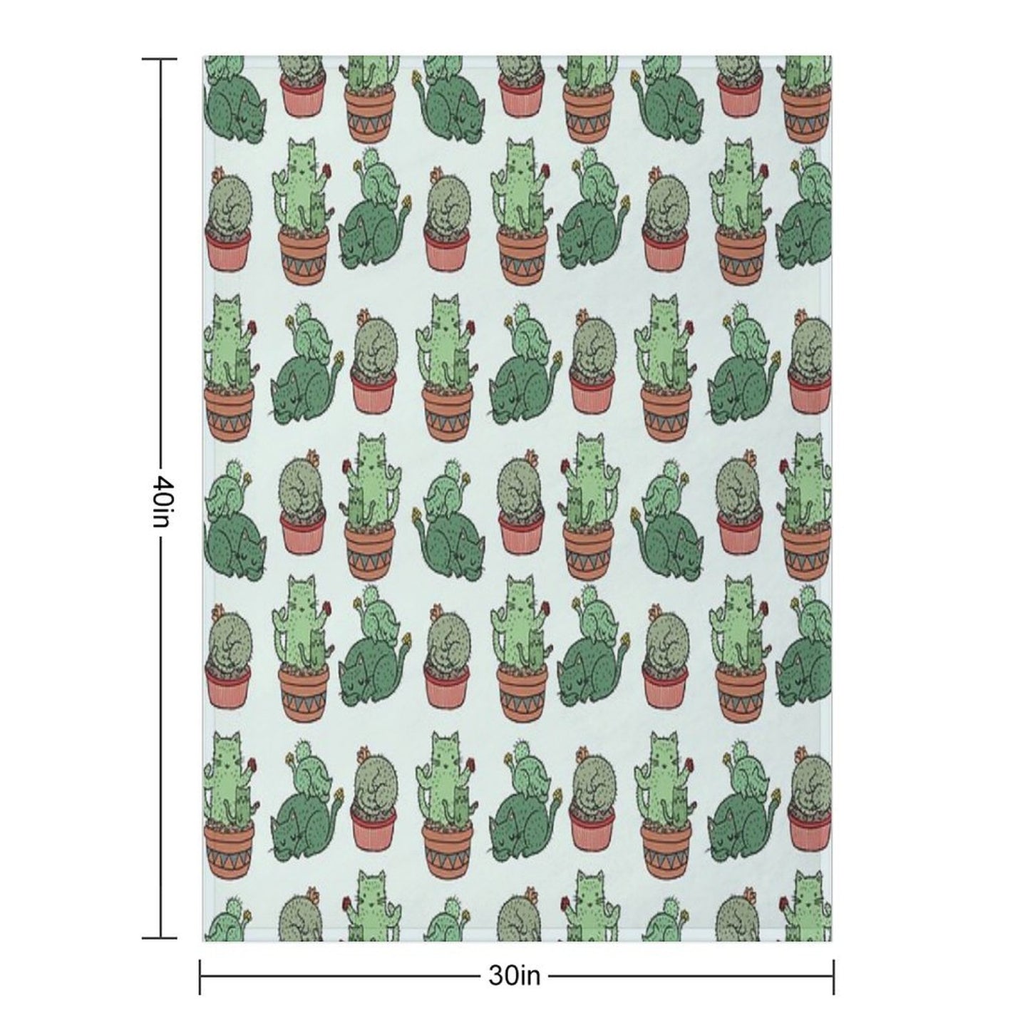 Cactus Cats Throw Blanket