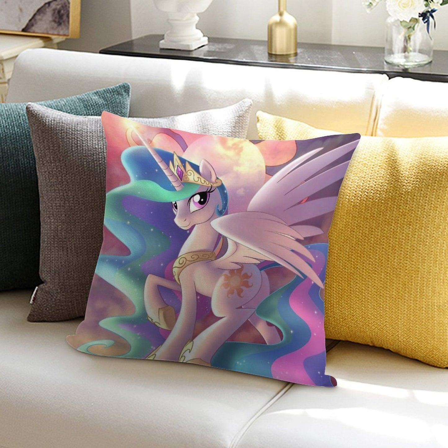 Deity of The Dawn Soft Fade-Resistant Throw Pillow