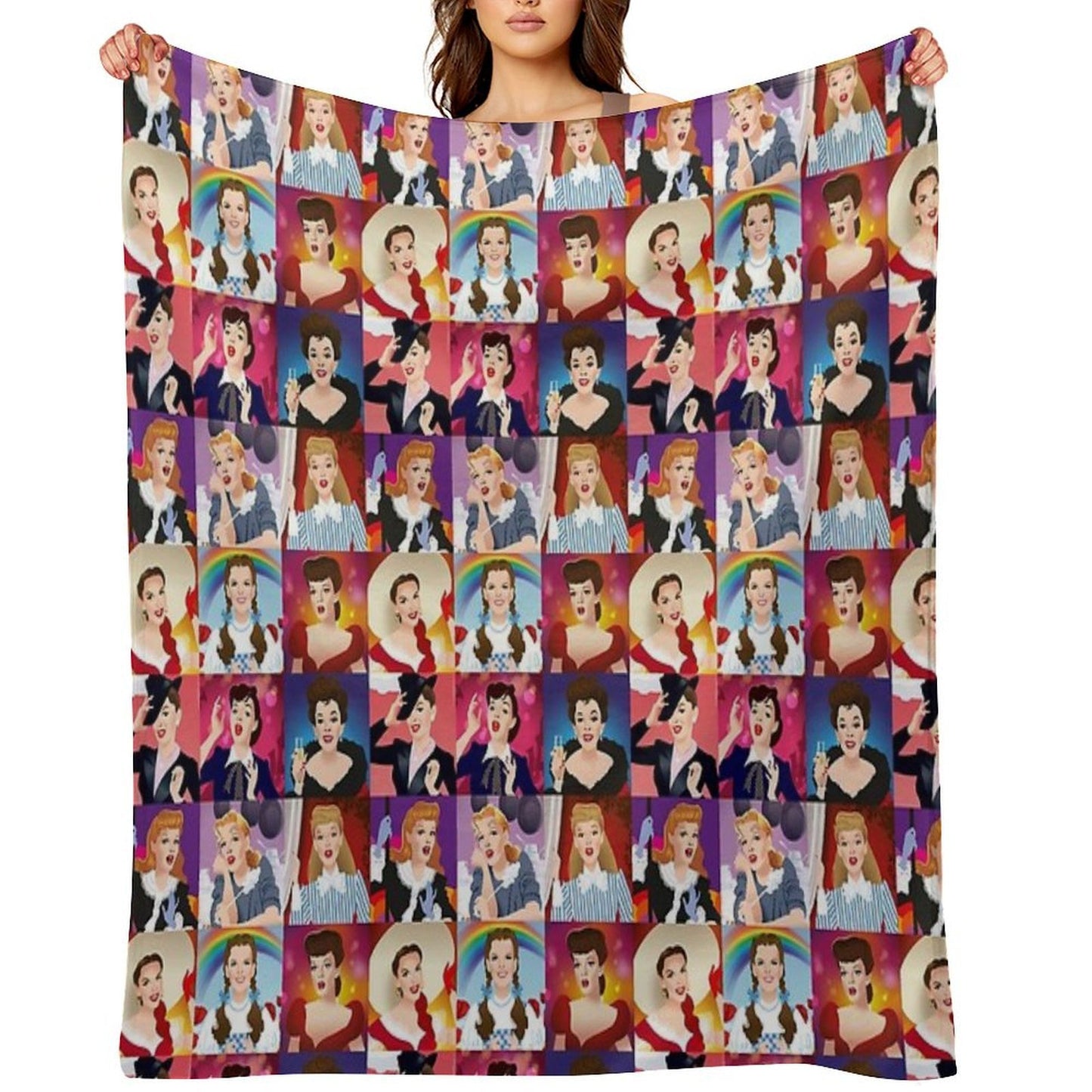 Faces of Judy Throw Blanket